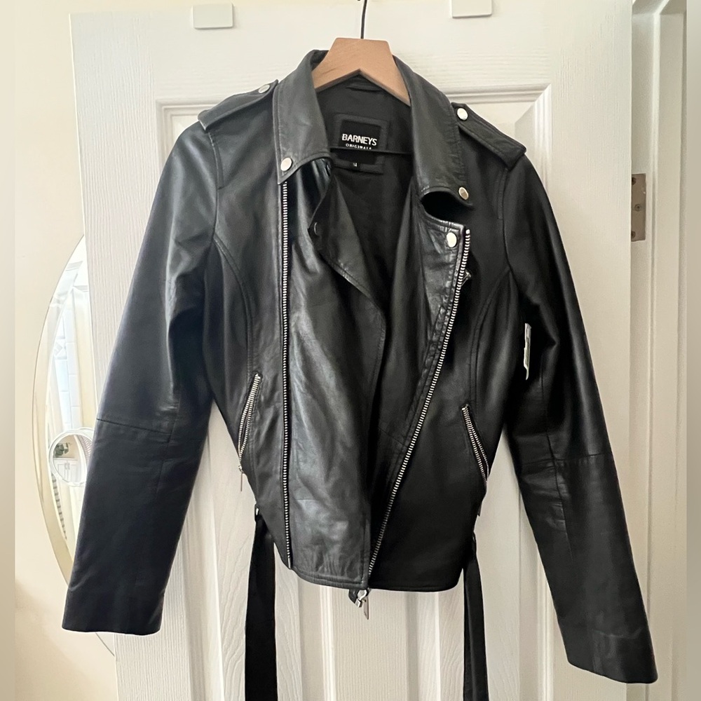 Barney’s New York genuine leather jacket 14